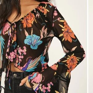 Womens Free People Of Paradise long sleeve blouse